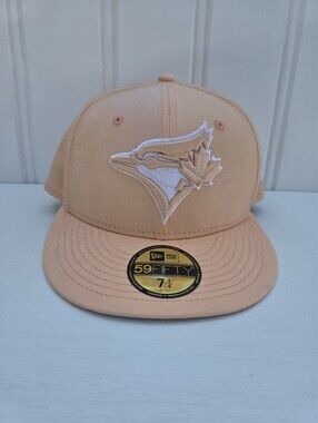 59FIFTY New Era Toronto Blue Jays Peach Pink Fitted Hat Men Size 7 1/4